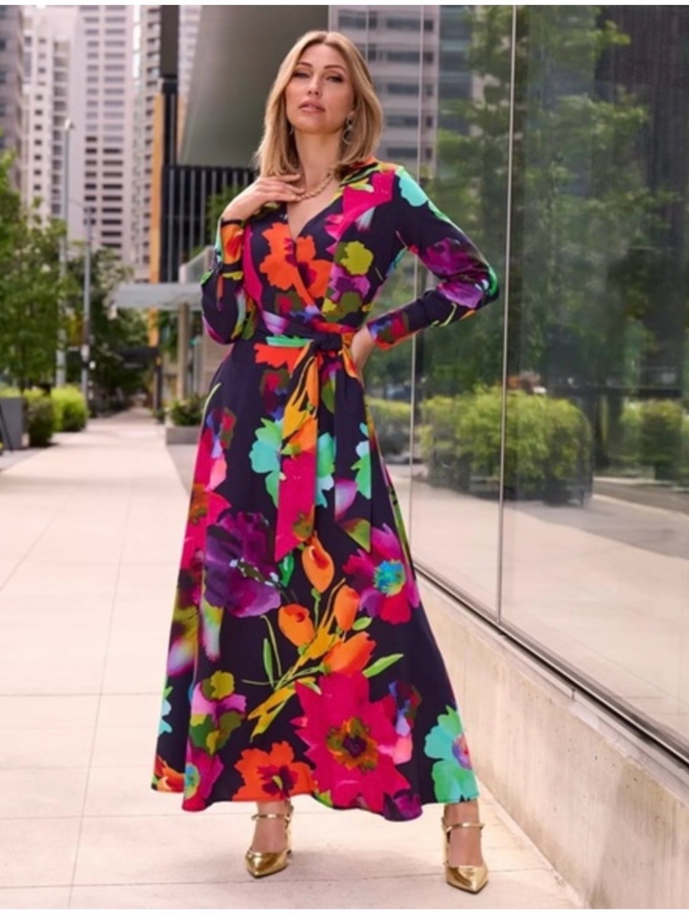 Floral Maxi Dress - Vibrant Multi